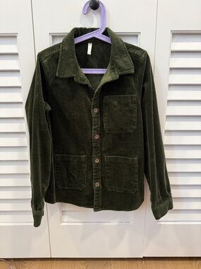 Rylee + Cru Olive Green Wide-Wale Corduroy Jacket
